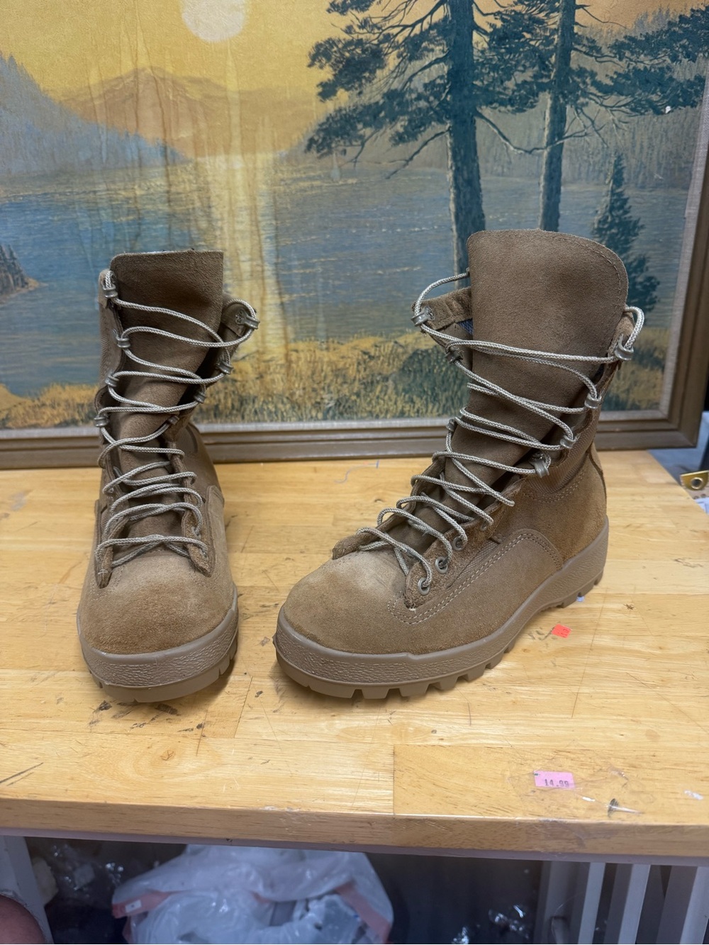 McRae Tan Suede Rugged Lace-Up Boots Gore Tex flight & Combat veh crew use Sz 5W